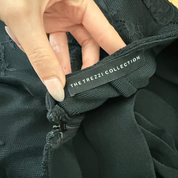 Trezzi Collection - Black Midi Lace Detail Dress - Picture 4 of 4